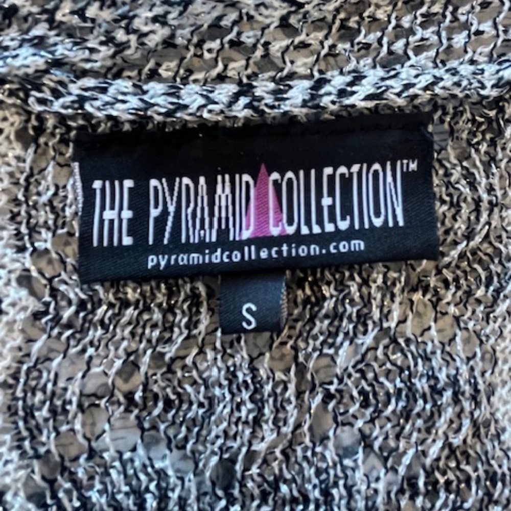 Pyramid Collection Metallic Thread Maxi Duster Cardigan Sz S  Boho Phoebe - Picture 7 of 8